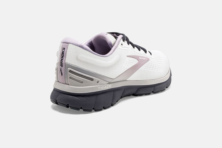 Brooks Running Shoes - Trace Road Womens - White/Pink - KDL-702938